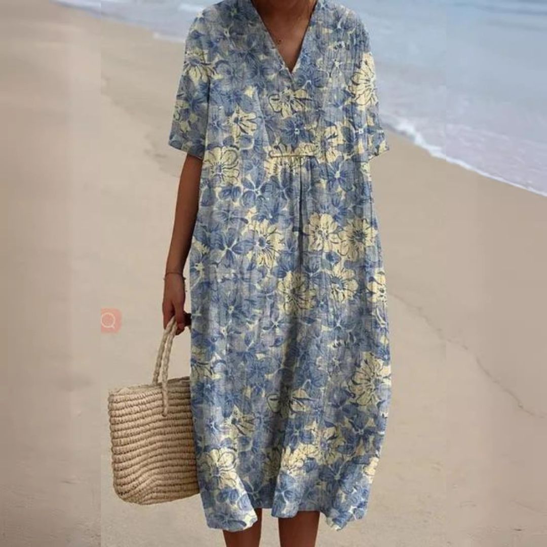 Emma™ | Vibrant Floral Dress for Effortless Style and Comfort