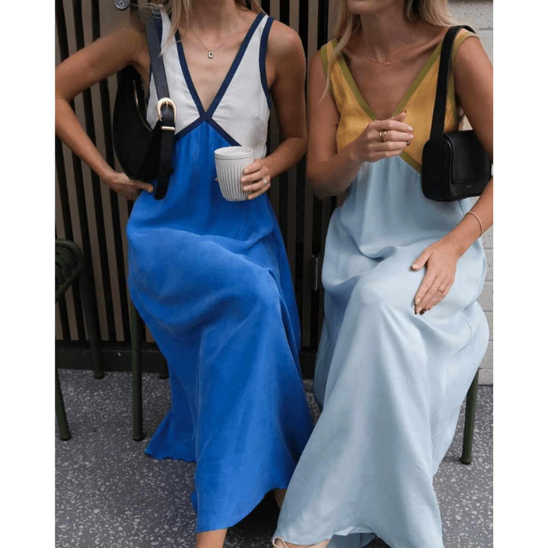 RENATA | Elegant V-Neck Dress for Any Occasion