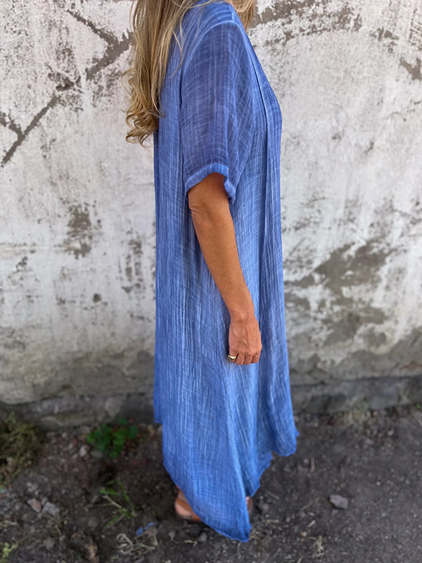 NOVERA™ | Flattering Loose V-Neck Dress for Effortless Style