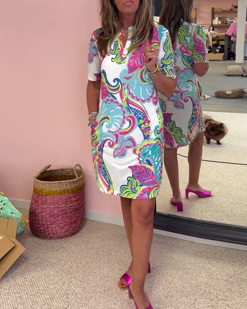 Printed Slim Fit Dress | Flattering silhouette, vibrant patterns, comfortable wear