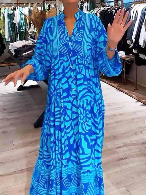 Mira | Stylish V-Neck Dress with Vibrant Prints