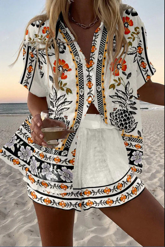 Irella™ | Breezy Floral Linen Set for Summer Comfort
