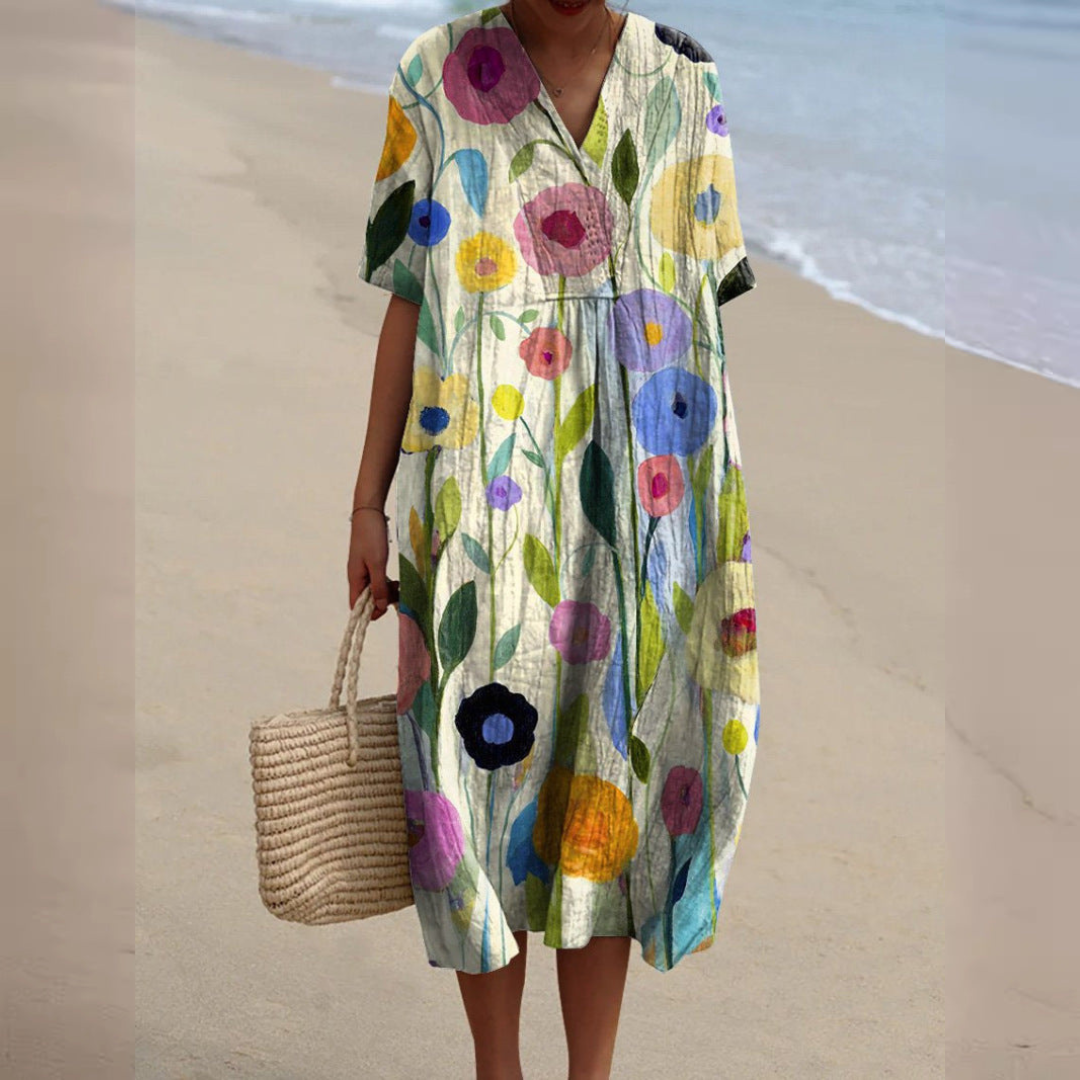 Emma™ | Vibrant Floral Dress for Effortless Style and Comfort