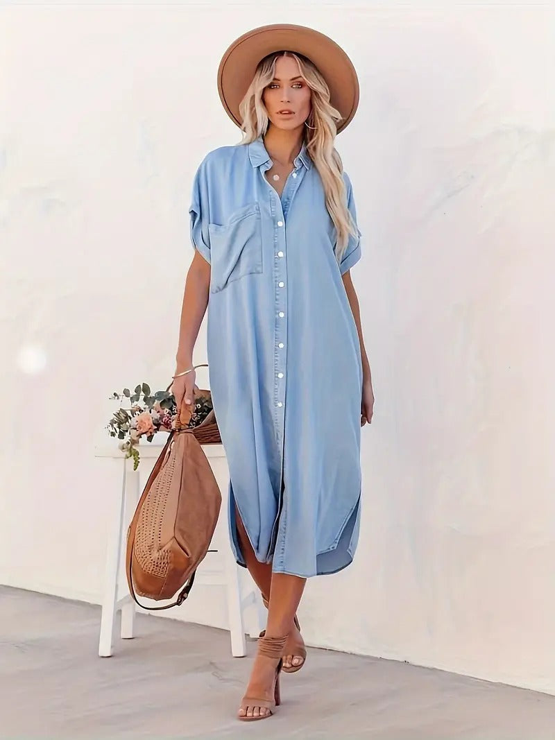 Béatrice | Stylish shirt dress with convenient pockets