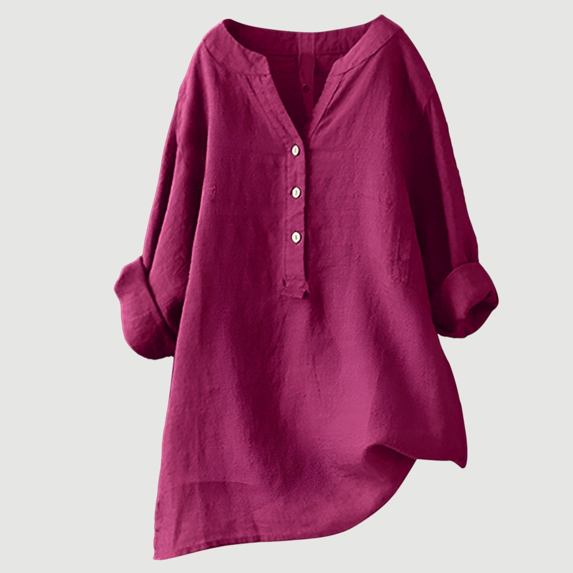 Freja™ - Airy and Comfortable Linen Shirt with Buttons