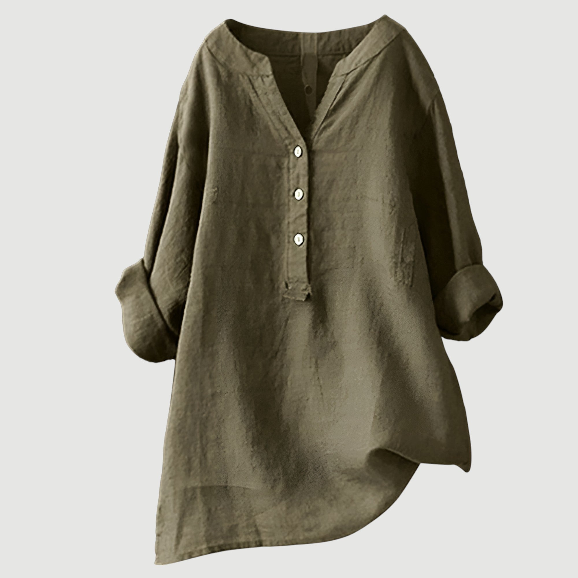 Freja™ - Airy and Comfortable Linen Shirt with Buttons