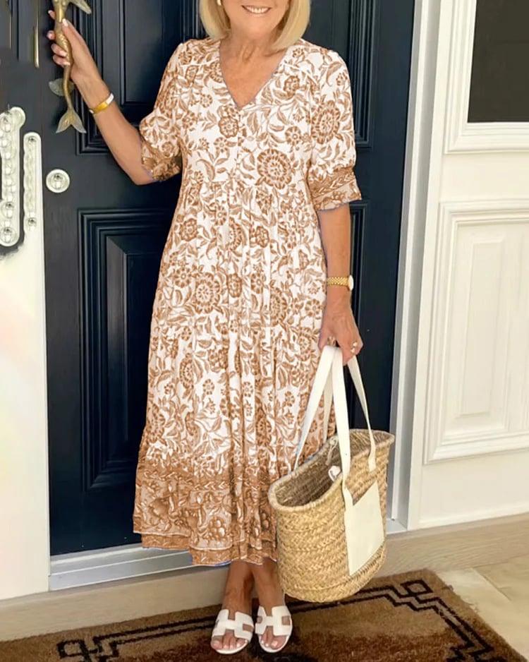 GINA™ | Flowy Bohemian Dress for Effortless Style and Comfort