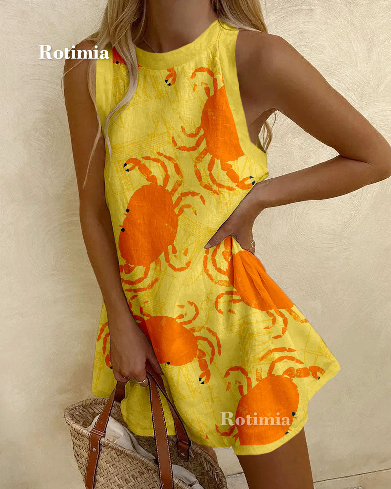 Mini | Stylish crab print, perfect for summer outings