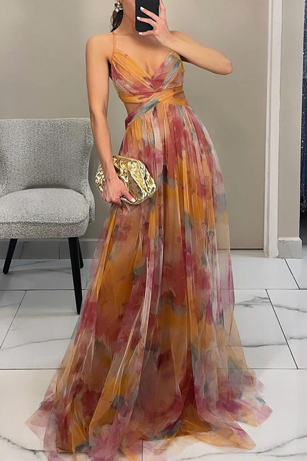 Frostine™ | Elegant Long Floral Dress for Any Occasion