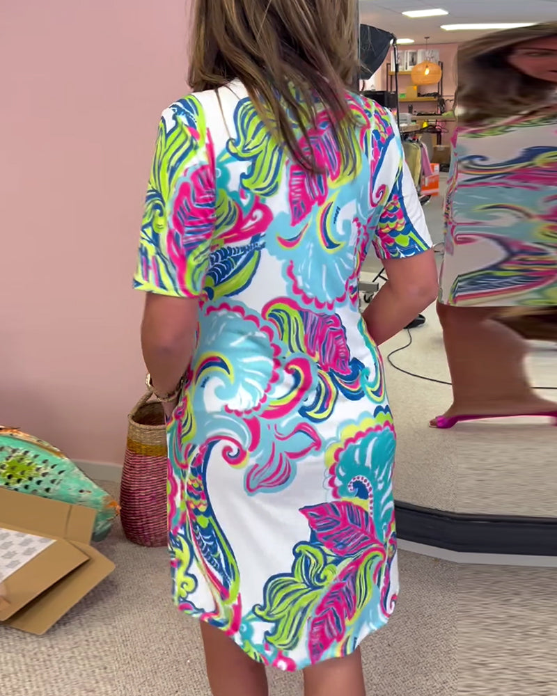 Printed Slim Fit Dress | Flattering silhouette, vibrant patterns, comfortable wear