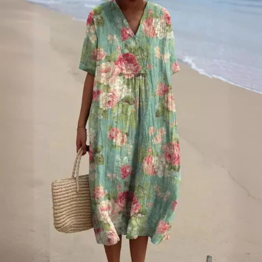 Emma™ | Vibrant Floral Dress for Effortless Style and Comfort