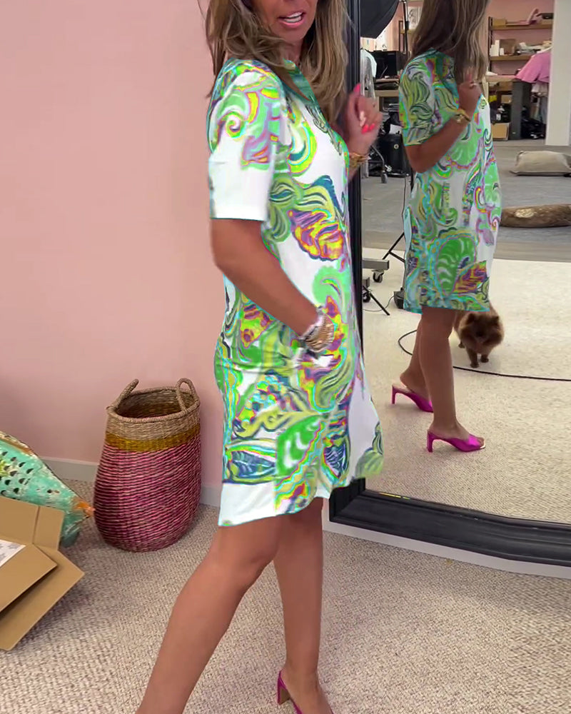 Printed Slim Fit Dress | Flattering silhouette, vibrant patterns, comfortable wear