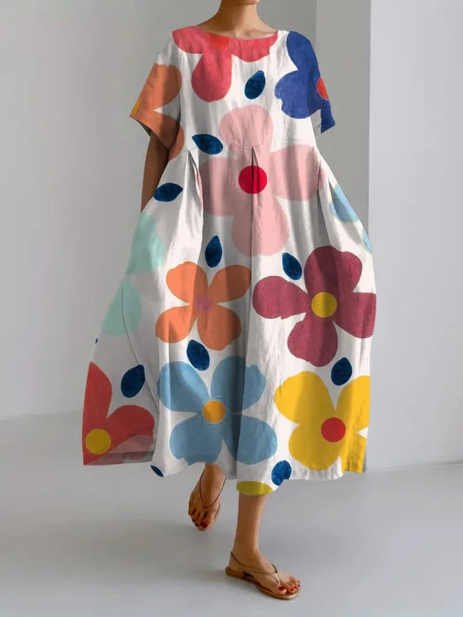 VALENTINA | Elegant floral dress for comfort and style