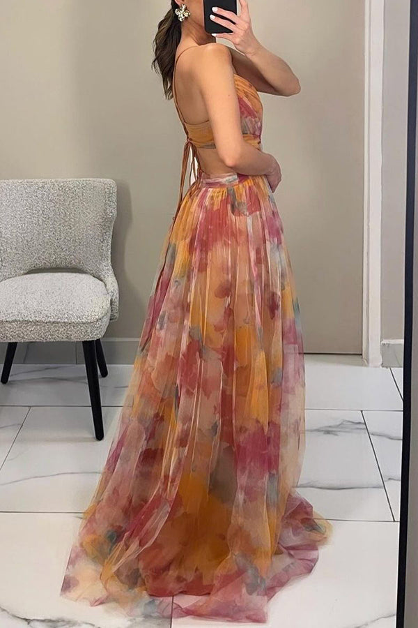 Frostine™ | Elegant Long Floral Dress for Any Occasion