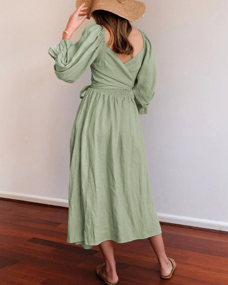 Tana | Elegant French Dress with Stylish Ruffled Sleeves