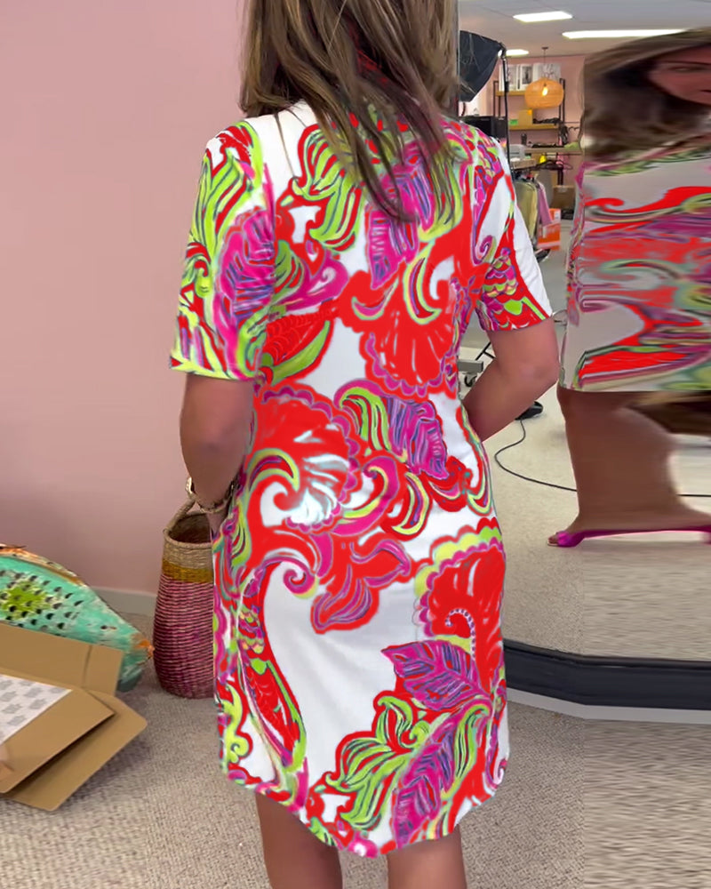 Printed Slim Fit Dress | Flattering silhouette, vibrant patterns, comfortable wear