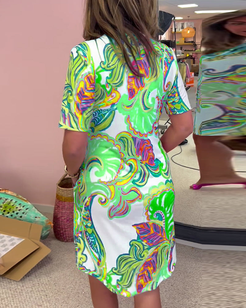 Printed Slim Fit Dress | Flattering silhouette, vibrant patterns, comfortable wear