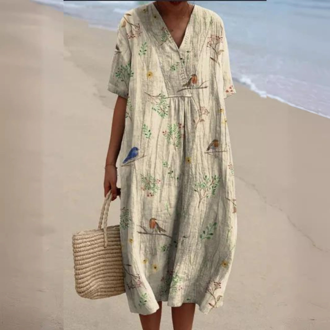 Emma™ | Vibrant Floral Dress for Effortless Style and Comfort