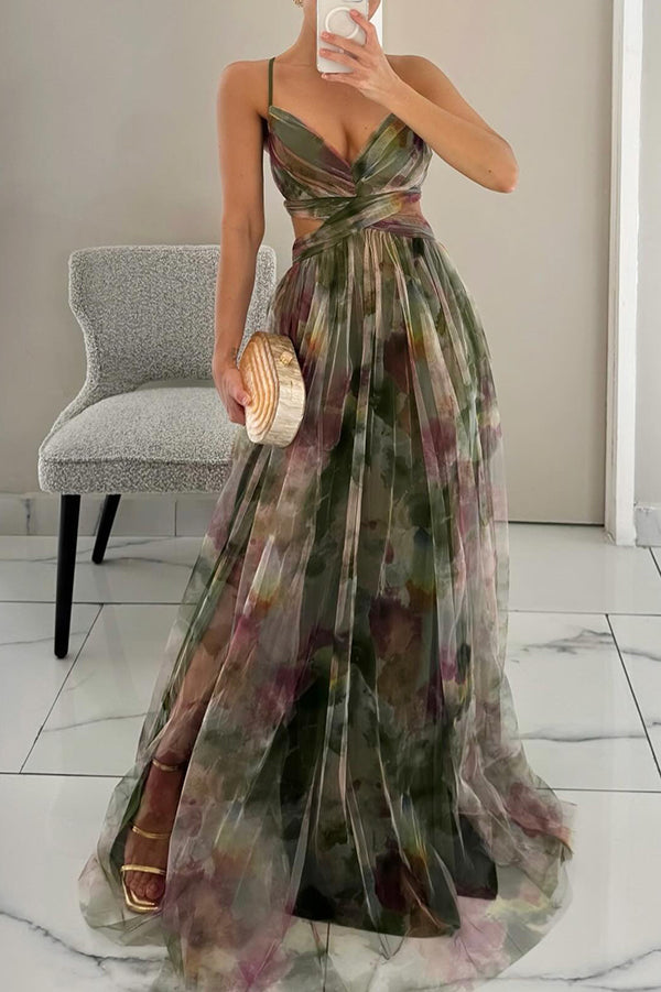 Frostine™ | Elegant Long Floral Dress for Any Occasion