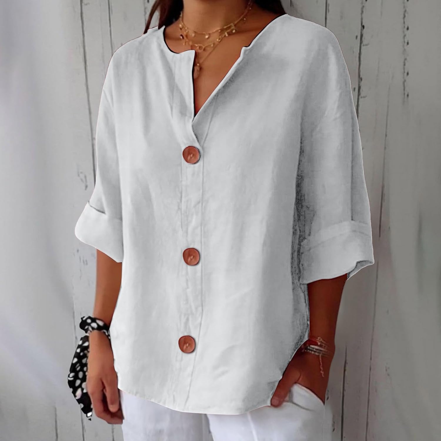 Carola™ | Elegant linen shirt for sunny comfort and style