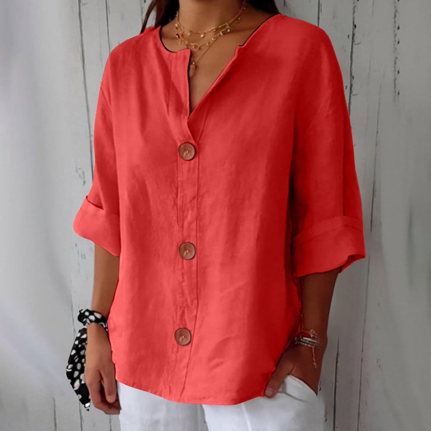 Carola™ | Elegant linen shirt for sunny comfort and style