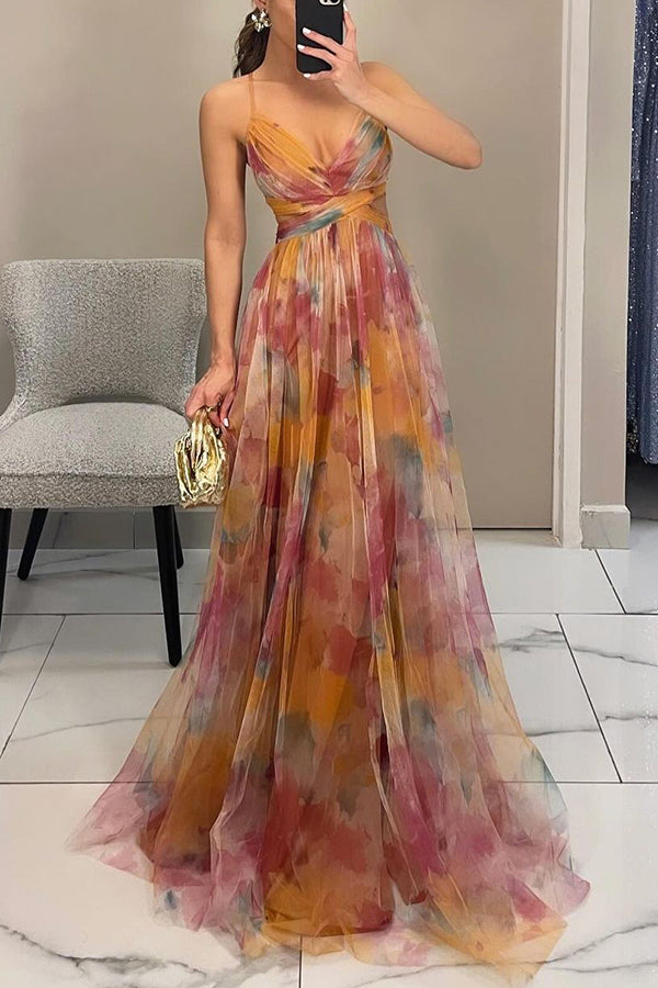 Frostine™ | Elegant Long Floral Dress for Any Occasion