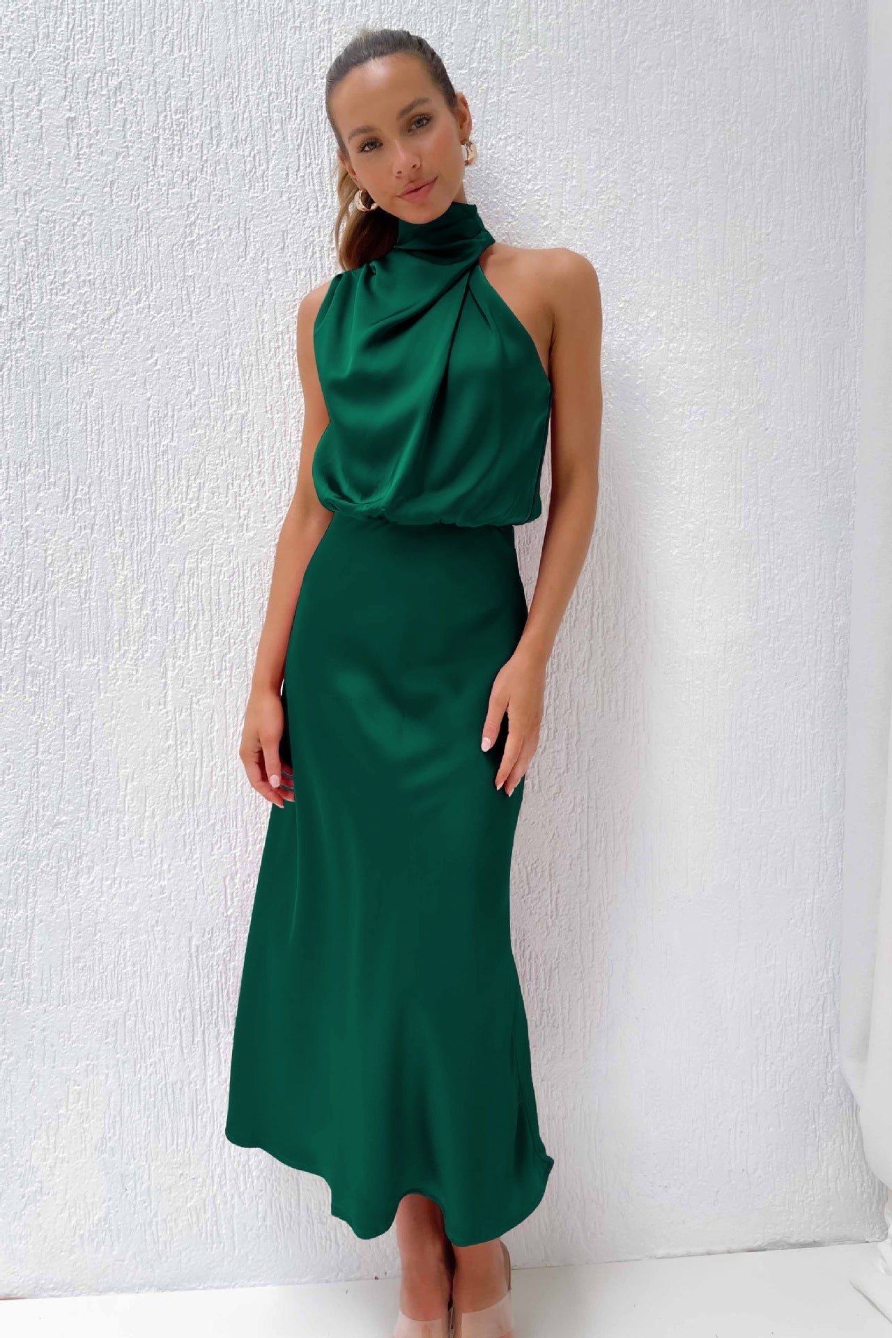 Valeria™ | Elegant Halter Neck Long Dress for Any Occasion