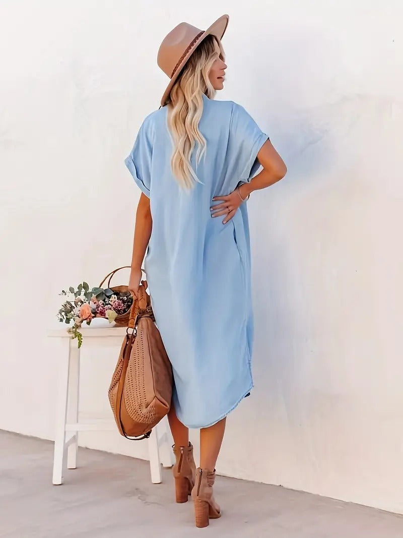 Béatrice | Stylish shirt dress with convenient pockets