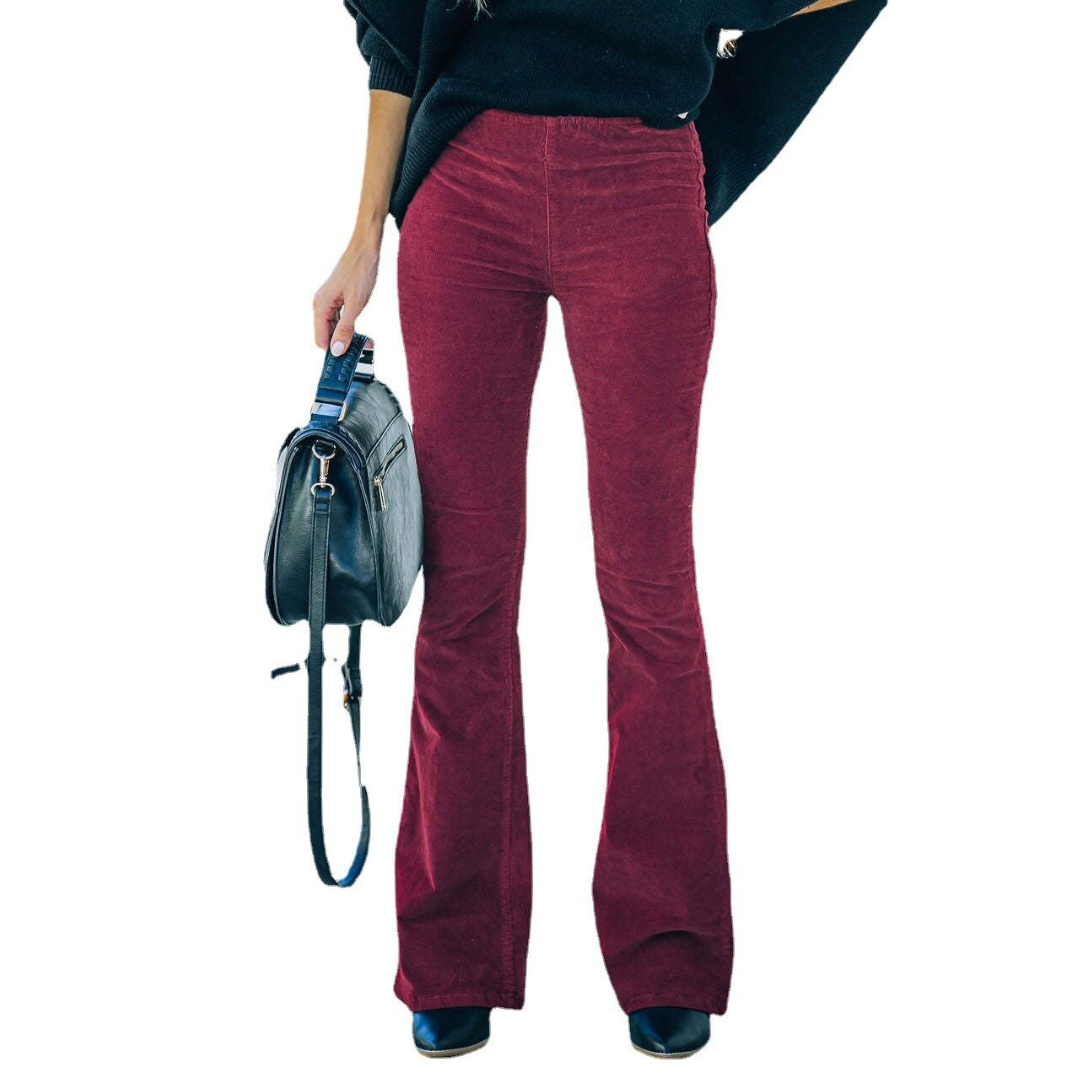 Chloe | Stylish corduroy flare pants for effortless elegance