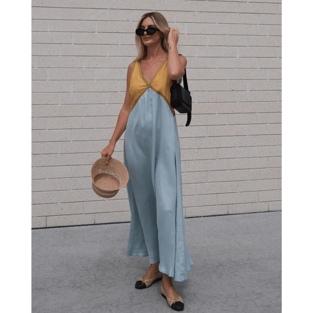 RENATA | Elegant V-Neck Dress for Any Occasion