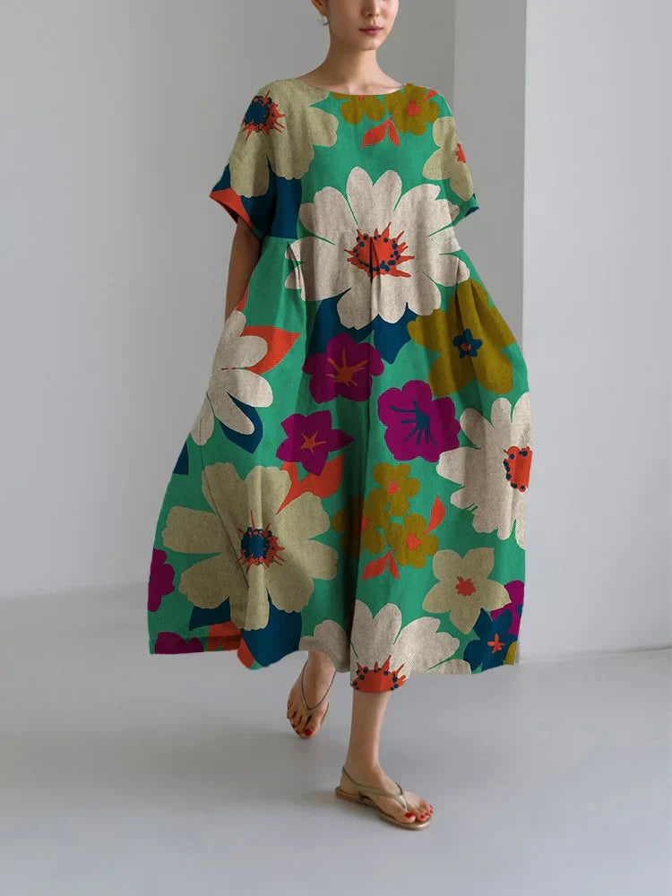 Vittoria | Stylish midi floral dress for all-day comfort