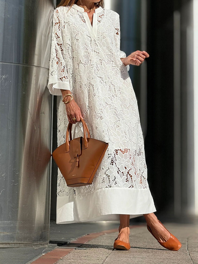 Sophie™ | Chic Dress with Stylish Borders and Comfort