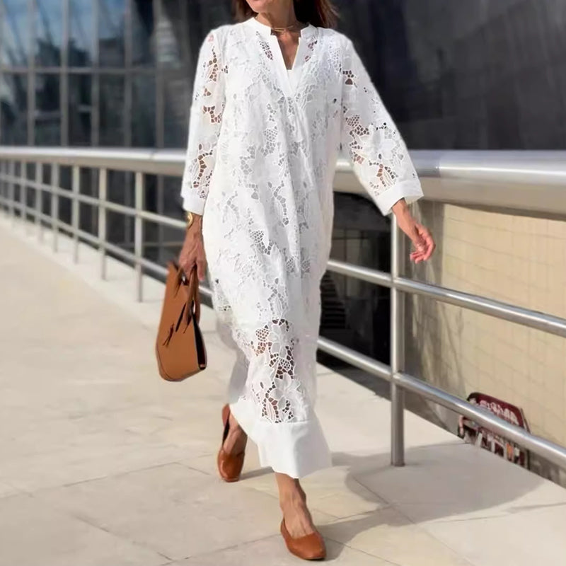 Sophie™ | Chic Dress with Stylish Borders and Comfort