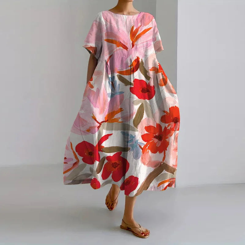 VALENTINE | Flattering summer floral dress for effortless style