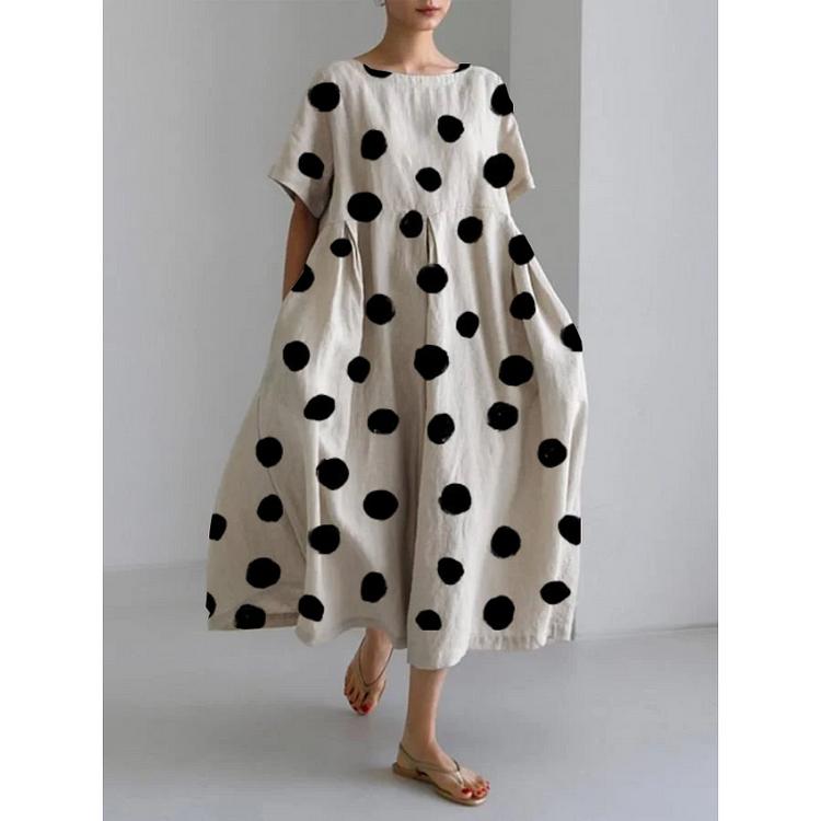 Valentina | Stylish Long Dress with Timeless Polka Dots