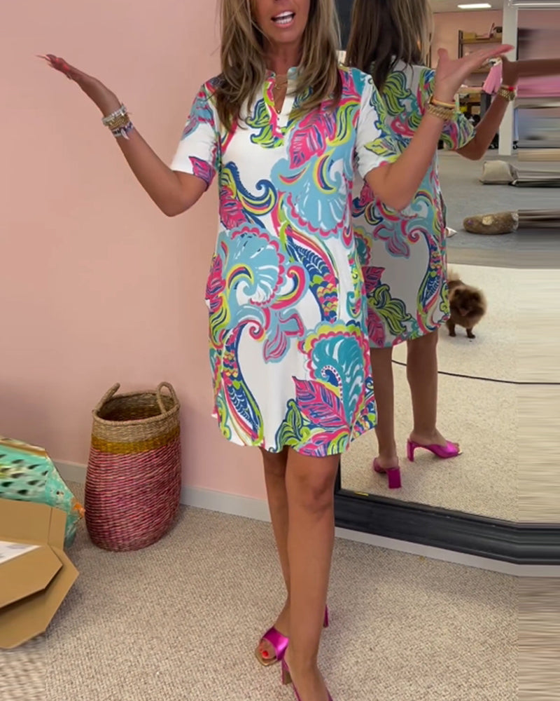 Printed Slim Fit Dress | Flattering silhouette, vibrant patterns, comfortable wear