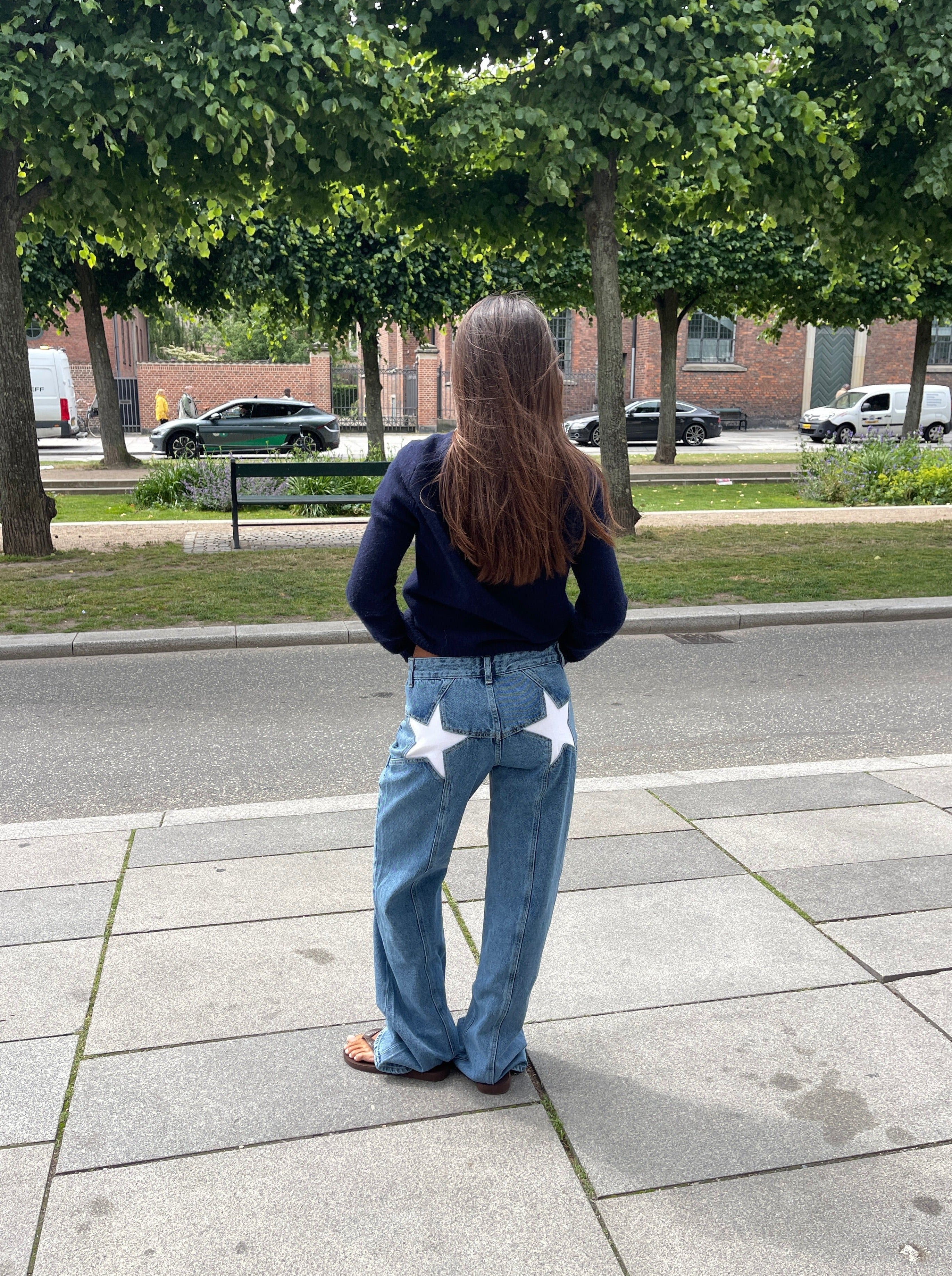 Lola Star Jeans - Oversized jeans with stars