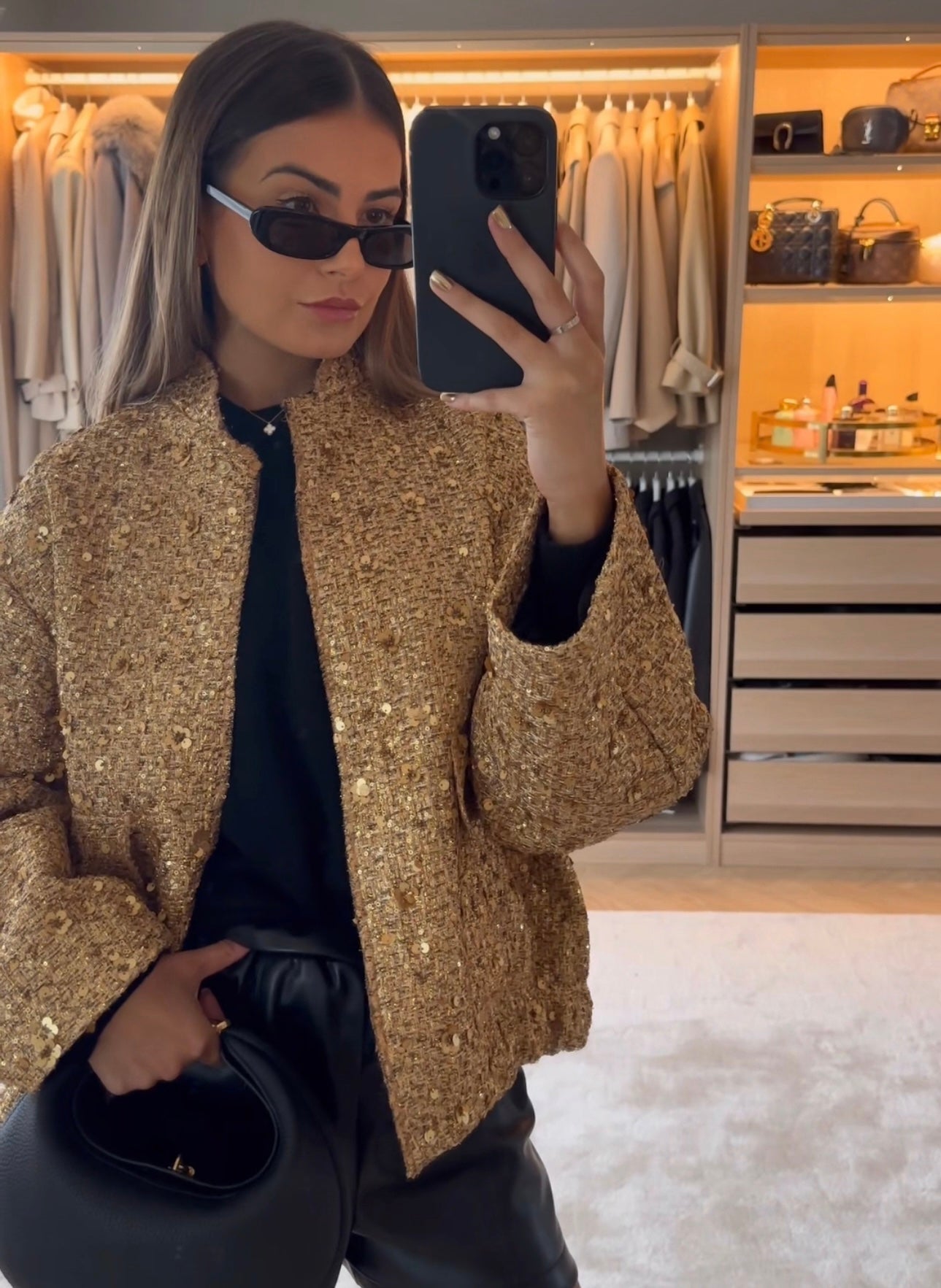 Jane | Golden Sequin Jacket