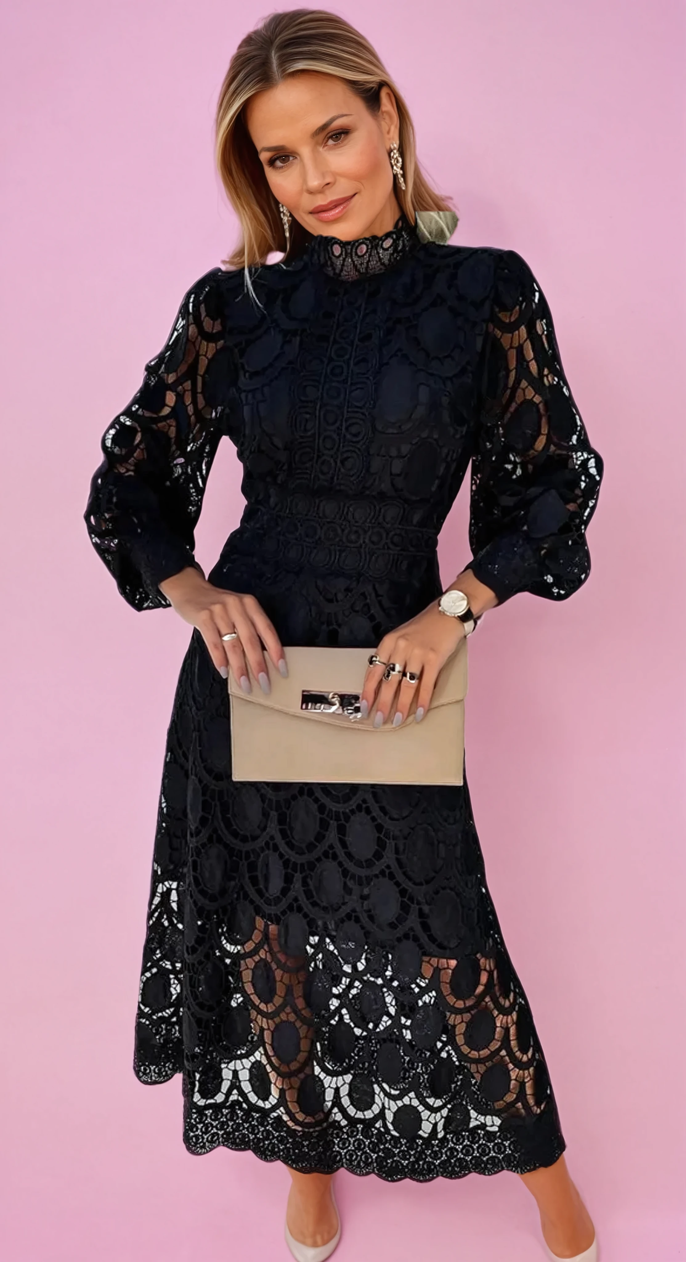 Charlotte | Elegant Midi Dress with Flattering Fit and Style
