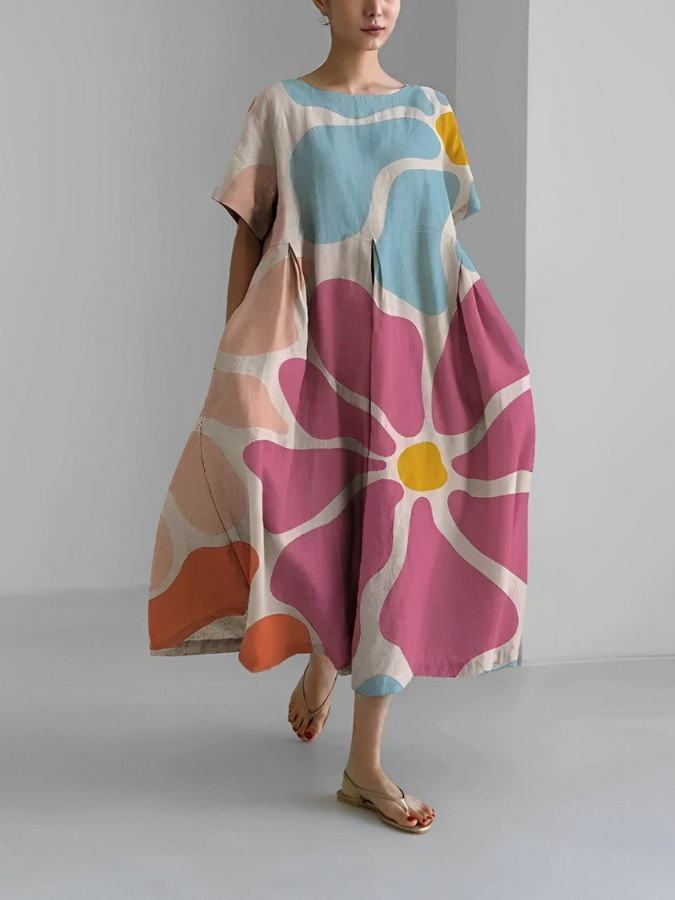 VALENTINA | Elegant floral dress for comfort and style