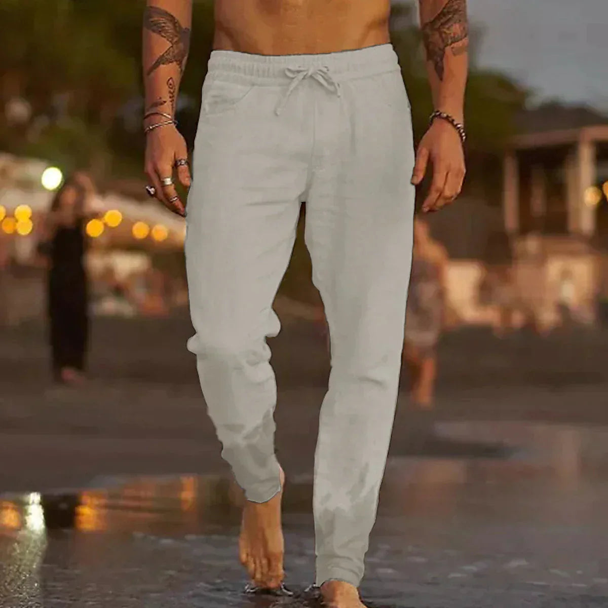 Linen Beach Pants | Lightweight, breathable, stylish for summer outings