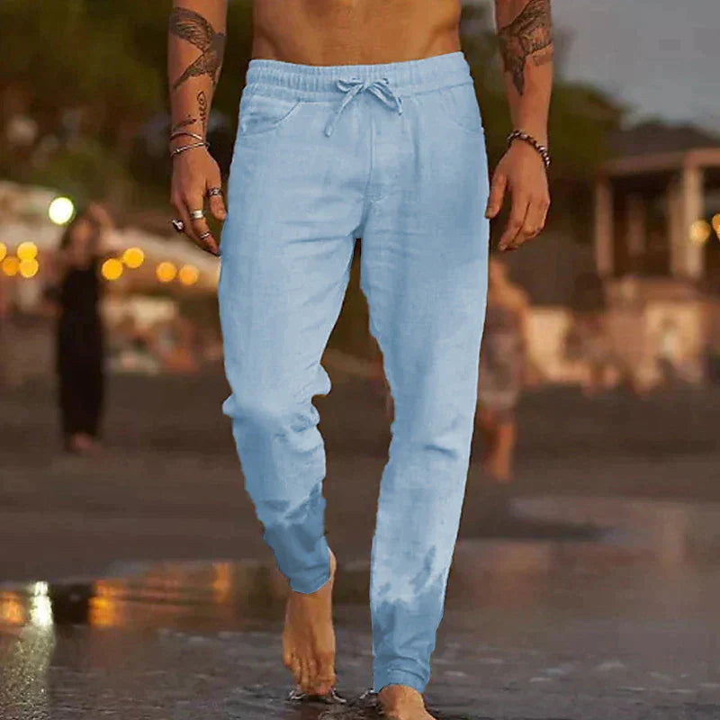 Linen Beach Pants | Lightweight, breathable, stylish for summer outings