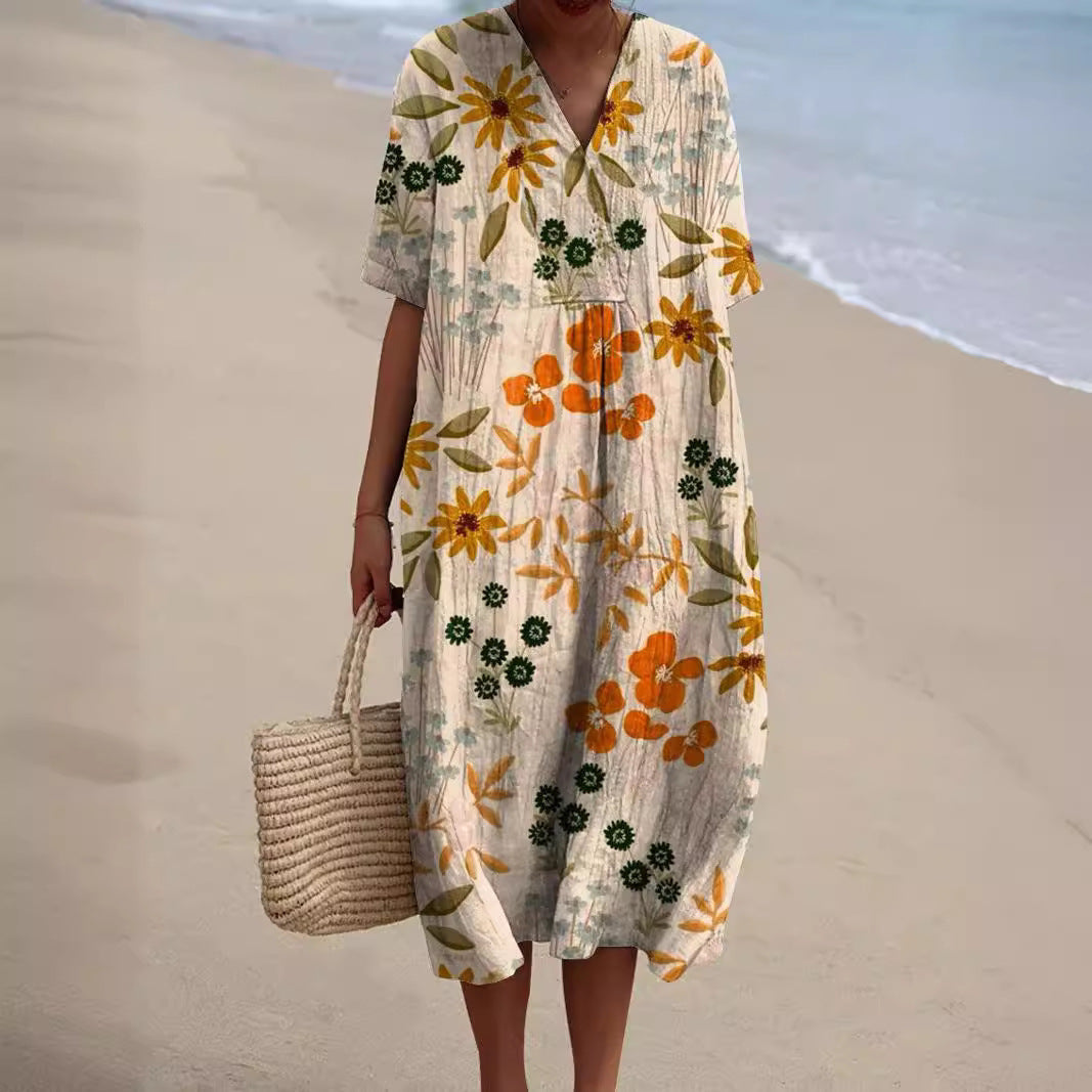 Emma™ | Vibrant Floral Dress for Effortless Style and Comfort