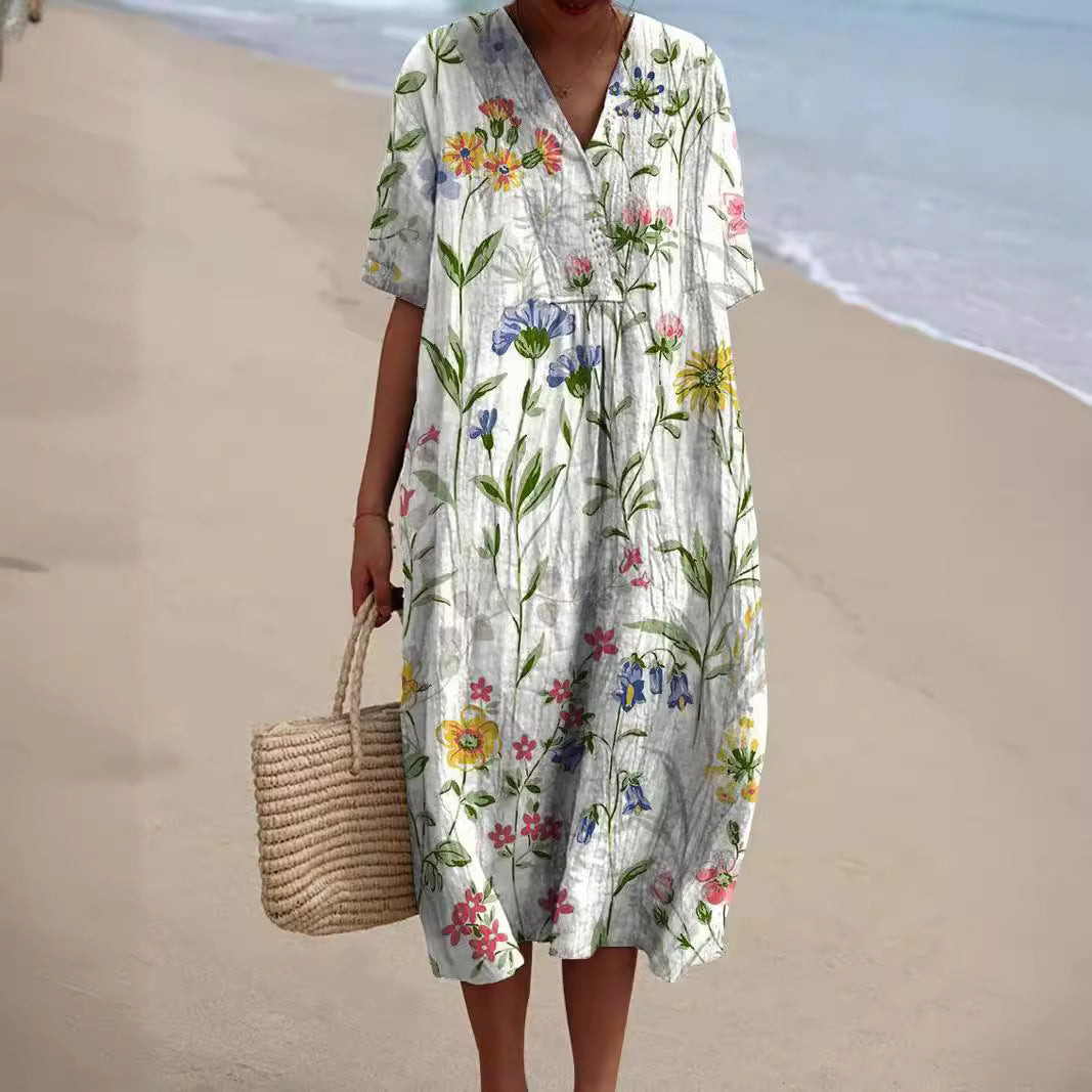 Emma™ | Vibrant Floral Dress for Effortless Style and Comfort
