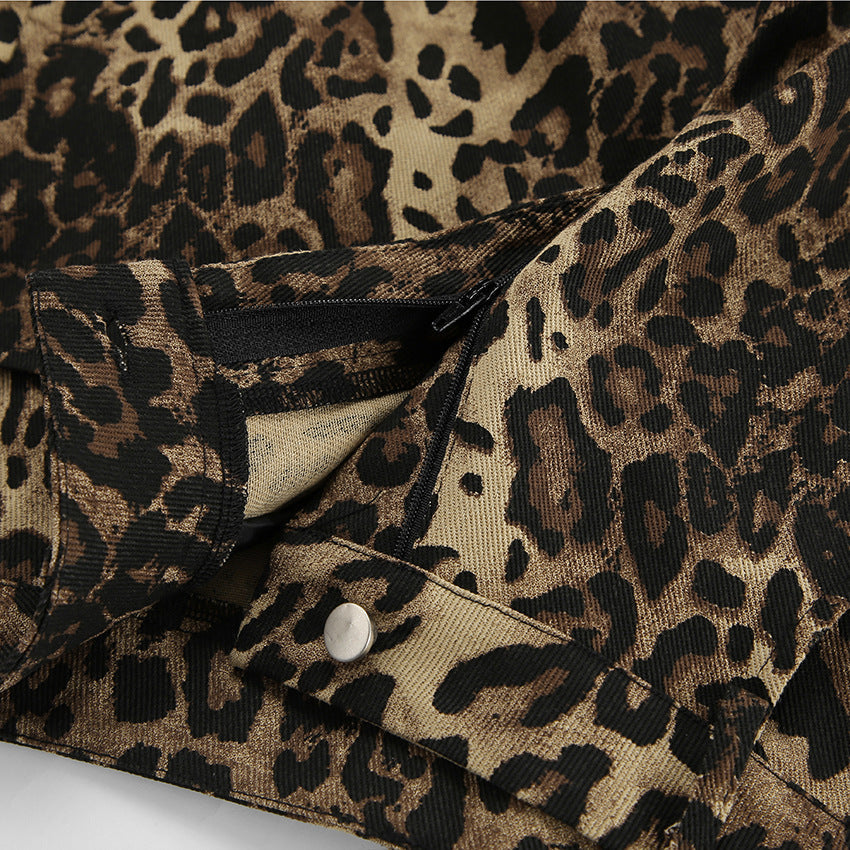 Leopard | Denim Straight Jeans