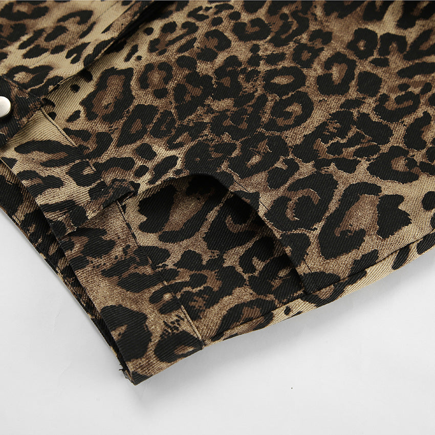 Leopard | Denim Straight Jeans