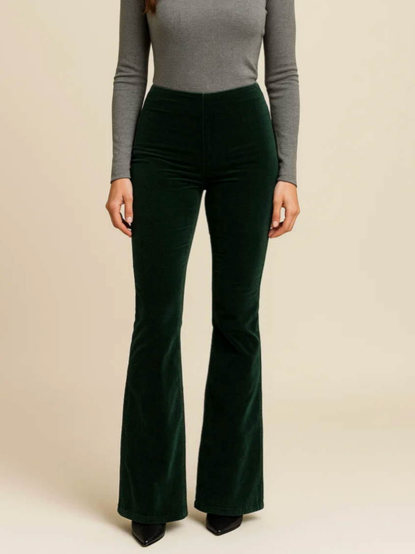 Chloe | Stylish corduroy flare pants for effortless elegance