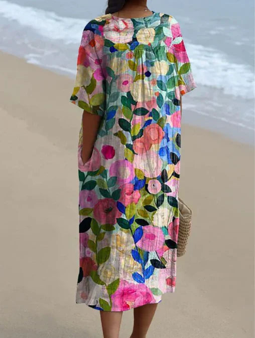 Emma™ | Vibrant Floral Dress for Effortless Style and Comfort