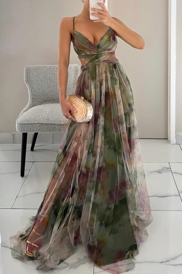 Frostine™ | Elegant Long Floral Dress for Any Occasion