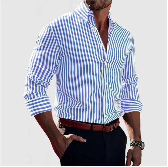 Melker™ | Stylish Striped Shirt for Modern Men